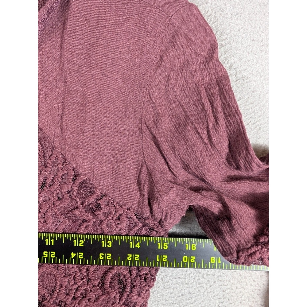 American Eagle Outfitters Top Women's Size XS Long Sleeve Ruffled Fairy Lace - Picture 8 of 14